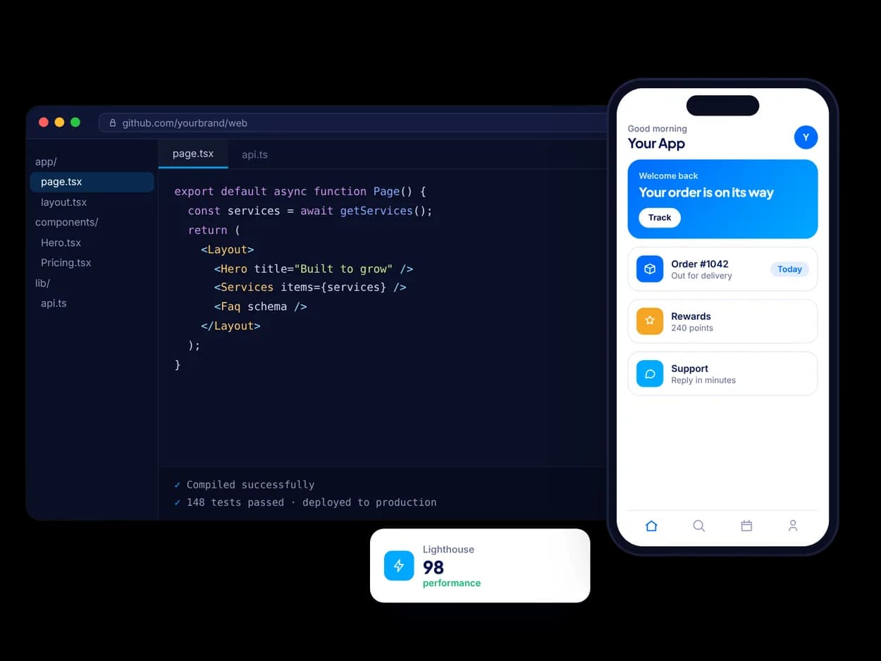 Web, Mobile & Software Engineering: example dashboards, apps and workflows